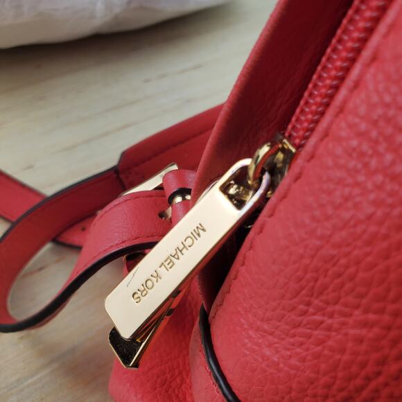 MICHAEL KORS | Jet Set | Pink Watermelon | Pebbled Leather | Backpack - Picture 8 of 10